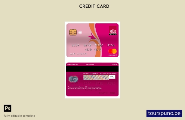 lista para imprimir plantilla de mastercard del banco MKB de Hungría